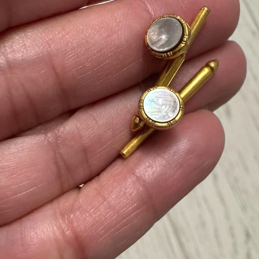 Gold and Black Cufflinks Set